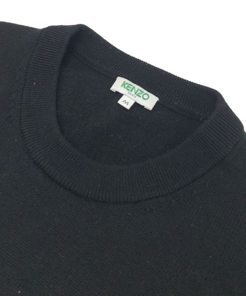 KENZO（ケンゾー）KENZO (ケンゾー) ロゴ刺繍ニット ブラック サイズ:Mの古着・服飾アイテム