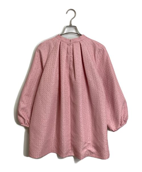 M'S GRACY（エムズグレイシー）M'S GRACY (エムズグレイシー) ジャガードタックブラウス ピンク サイズ:36の古着・服飾アイテム