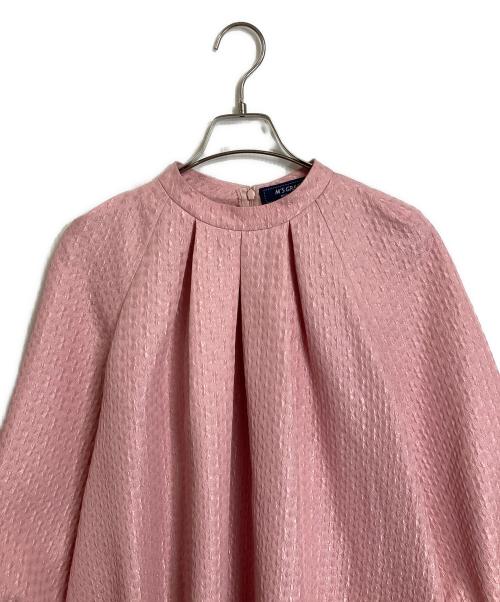 M'S GRACY（エムズグレイシー）M'S GRACY (エムズグレイシー) ジャガードタックブラウス ピンク サイズ:36の古着・服飾アイテム