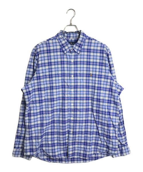 POLO RALPH LAUREN（ポロ・ラルフローレン）POLO RALPH LAUREN (ポロ・ラルフローレン) ボタンダウンチェックシャツ ブルー サイズ:XXLの古着・服飾アイテム