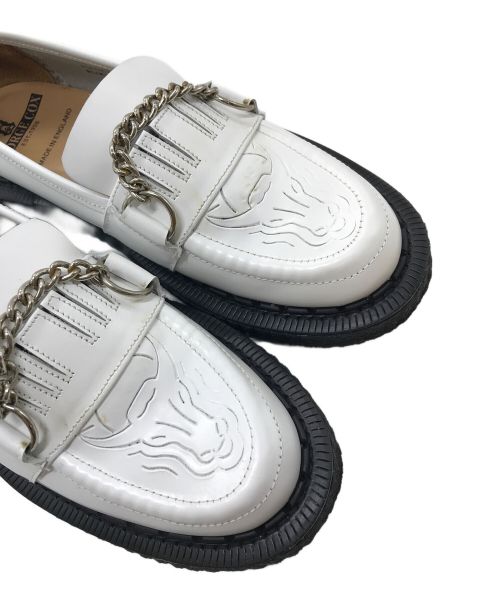 GEORGE COX（ジョージコックス）GEORGE COX (ジョージコックス) HAMILTON BUXTON IVC ラバーソール レザーシューズ ホワイト×ブラック サイズ:6の古着・服飾アイテム