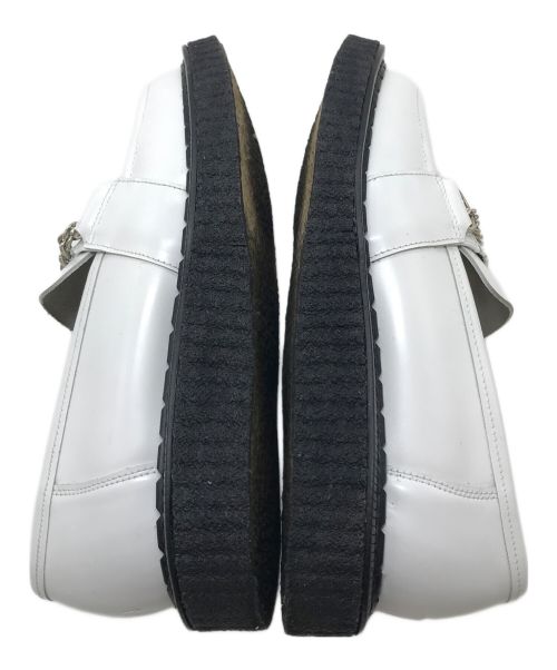 GEORGE COX（ジョージコックス）GEORGE COX (ジョージコックス) HAMILTON BUXTON IVC ラバーソール レザーシューズ ホワイト×ブラック サイズ:6の古着・服飾アイテム