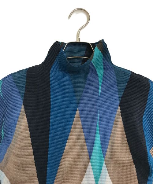 me ISSEY MIYAKE（ミーイッセイ ミヤケ）me ISSEY MIYAKE (ミーイッセイ ミヤケ) 総柄ボックスプリーツブラウス マルチカラー サイズ:実寸参照の古着・服飾アイテム