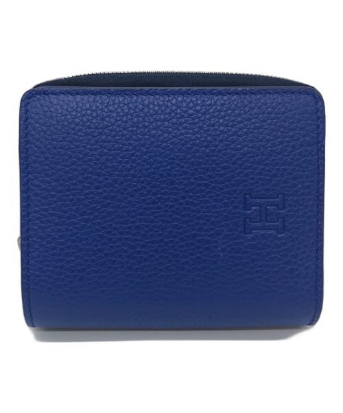 HIROFU（ヒロフ）HIROFU (ヒロフ) 【ピウメノ】 二つ折り財布 レザー コンパクトウォレット ブルー/アゲート サイズ:実寸参照　の古着・服飾アイテム