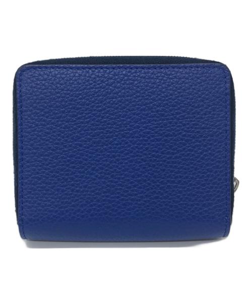 HIROFU（ヒロフ）HIROFU (ヒロフ) 【ピウメノ】 二つ折り財布 レザー コンパクトウォレット ブルー/アゲート サイズ:実寸参照　の古着・服飾アイテム