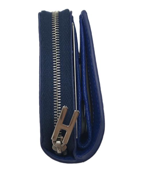 HIROFU（ヒロフ）HIROFU (ヒロフ) 【ピウメノ】 二つ折り財布 レザー コンパクトウォレット ブルー/アゲート サイズ:実寸参照　の古着・服飾アイテム