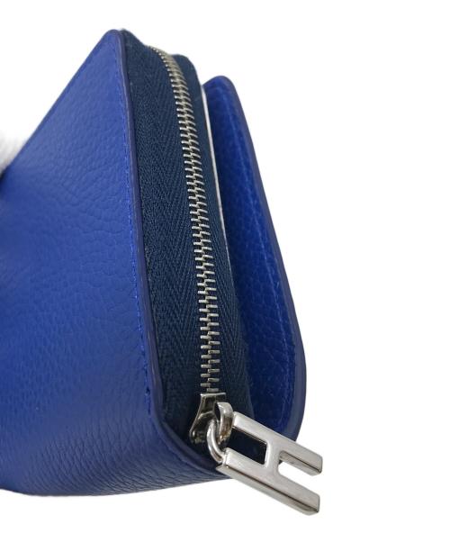 HIROFU（ヒロフ）HIROFU (ヒロフ) 【ピウメノ】 二つ折り財布 レザー コンパクトウォレット ブルー/アゲート サイズ:実寸参照　の古着・服飾アイテム