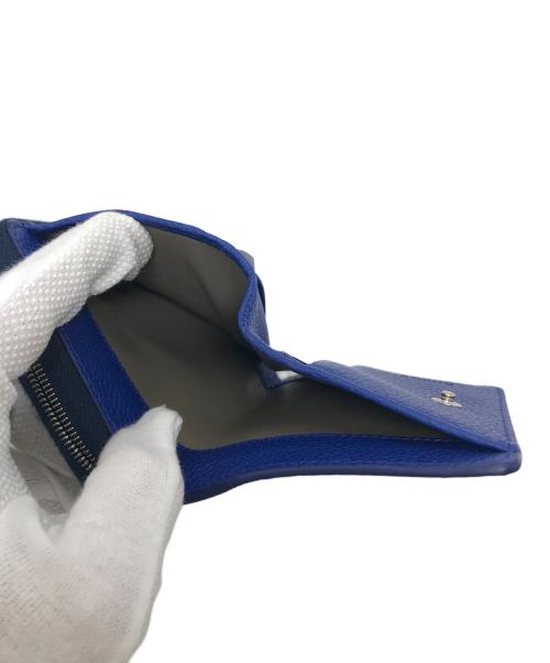 HIROFU（ヒロフ）HIROFU (ヒロフ) 【ピウメノ】 二つ折り財布 レザー コンパクトウォレット ブルー/アゲート サイズ:実寸参照　の古着・服飾アイテム