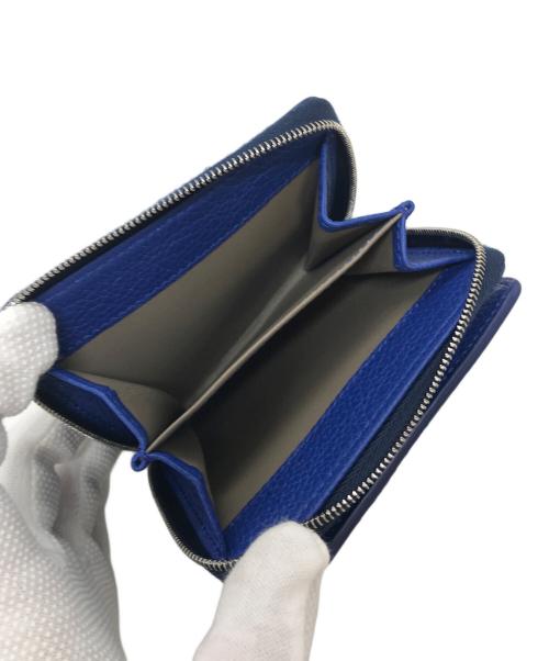 HIROFU（ヒロフ）HIROFU (ヒロフ) 【ピウメノ】 二つ折り財布 レザー コンパクトウォレット ブルー/アゲート サイズ:実寸参照　の古着・服飾アイテム