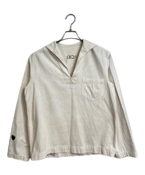 US ARMY（ユーエスアーミー）US ARMY (ユーエスアーミー) 【古着】ミリタリーセーラーシャツ　40年代　50年代 ホワイト サイズ:実寸参照の古着・服飾アイテム