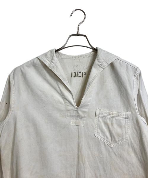 US ARMY（ユーエスアーミー）US ARMY (ユーエスアーミー) 【古着】ミリタリーセーラーシャツ　40年代　50年代 ホワイト サイズ:実寸参照の古着・服飾アイテム