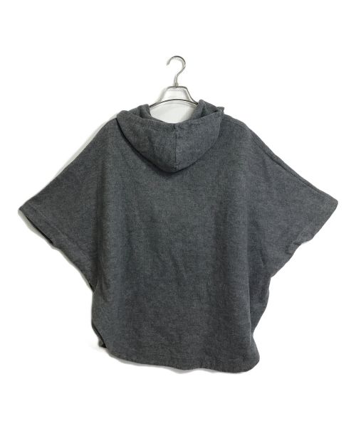 JIL SANDER（ジルサンダー）JIL SANDER (ジルサンダー) アンゴラ混ウールケープ パーカー グレー サイズ:2の古着・服飾アイテム