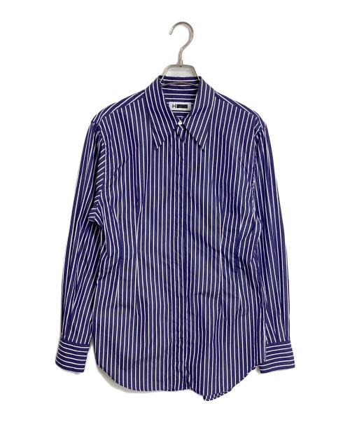H BEAUTY&YOUTH（エイチ ビューティー&ユース）H BEAUTY&YOUTH (エイチ ビューティー&ユース) THOMAS MASON COTTON SHAPE SHIRT  ストライプ　コットンシャツ ネイビー×ホワイト サイズ:Mの古着・服飾アイテム