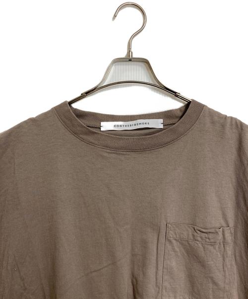 COGTHEBIGSMOKE（コグザビッグスモーク）COGTHEBIGSMOKE (コグザビッグスモーク) フレアカットソー　ノースリーブカットソー　日本製 グレージュ サイズ:実寸参照の古着・服飾アイテム