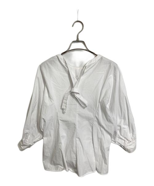 Demi-Luxe Beams（デミルクス ビームス）Demi-Luxe Beams (デミルクス ビームス) タック ドルマンスリーブ ブラウス 半袖ブラウス ホワイト サイズ:36の古着・服飾アイテム