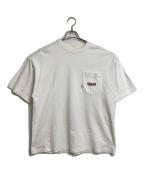 KEBOZケボズ）の古着「ポケットTシャツ　半袖カットソー　Tシャツ　Tee  グラフィックT  野球」｜ホワイト