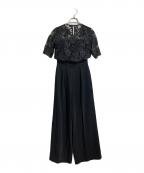LAGUNA MOONラグナムーン）の古着「LADYオーバーレースワイドパンツドレス」｜ブラック