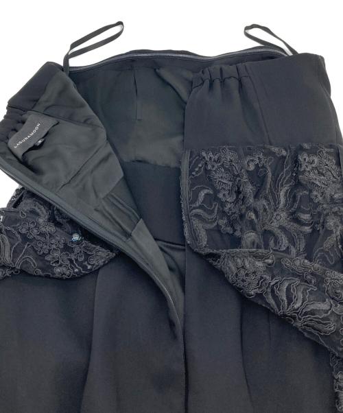 LAGUNA MOON（ラグナムーン）LAGUNA MOON (ラグナムーン) LADYオーバーレースワイドパンツドレス ブラック サイズ:Sの古着・服飾アイテム