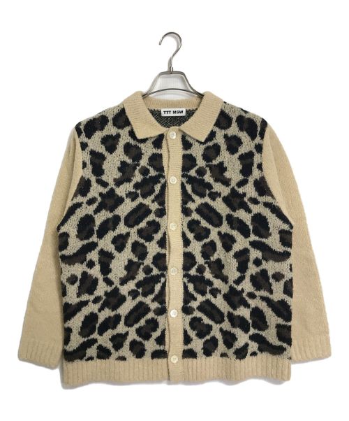 TTT MSW（ティー）TTT MSW (ティー) レオパードニットカーディガン ブラウン サイズ:Mの古着・服飾アイテム