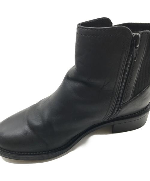 CLARKS（クラークス）CLARKS (クラークス) Maye Palm アンクルブーツ サイドジップブーツ ブラック サイズ:23cmの古着・服飾アイテム