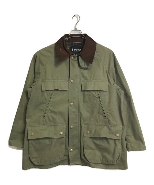 Barbour（バブアー）Barbour (バブアー) nano・universe (ナノ・ユニバース) 別注 OVERSIZE BEDALE　オーバーサイズビデイル　アウター グリーン×ブラウン サイズ:38の古着・服飾アイテム