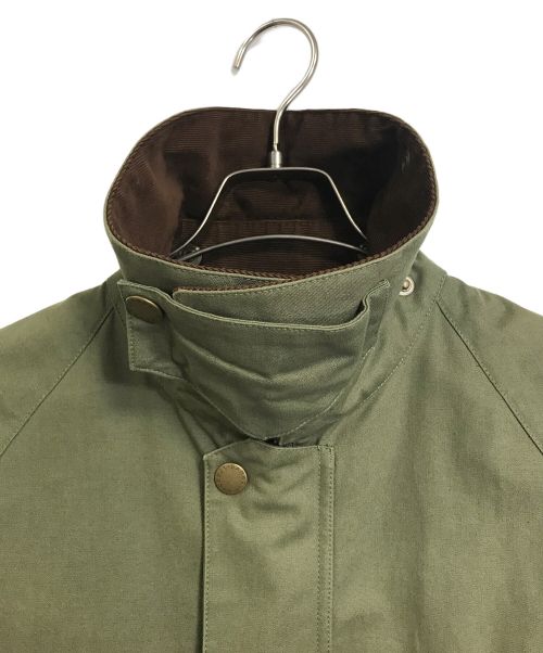 Barbour（バブアー）Barbour (バブアー) nano・universe (ナノ・ユニバース) 別注 OVERSIZE BEDALE　オーバーサイズビデイル　アウター グリーン×ブラウン サイズ:38の古着・服飾アイテム