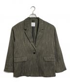 crewreクルー）の古着「ツイーディヘリンボンジャケット　ライトアウター」｜ベージュ×ブラウン