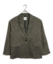 crewre（クルー）の古着「ツイーディヘリンボンジャケット　ライトアウター」｜ベージュ×ブラウン