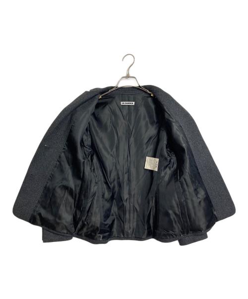 JIL SANDER（ジルサンダー）JIL SANDER (ジルサンダー) カシミヤ混ジャケット　アウター　ウールジャケット　イタリア製　 本人期 デカタグ グレー サイズ:38の古着・服飾アイテム