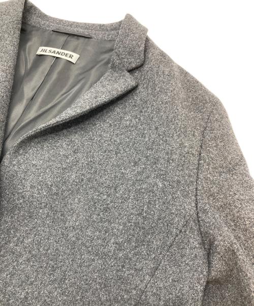 JIL SANDER（ジルサンダー）JIL SANDER (ジルサンダー) カシミヤ混ジャケット　アウター　ウールジャケット　イタリア製　 本人期 デカタグ グレー サイズ:38の古着・服飾アイテム