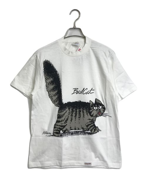 crazy shirts（クレイジーシャツ）crazy shirts (クレイジーシャツ) 【古着】90'sクリバンキャットBADCATプリントTシャツ ホワイト サイズ:Sの古着・服飾アイテム