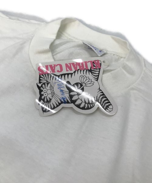 crazy shirts（クレイジーシャツ）crazy shirts (クレイジーシャツ) 【古着】90'sクリバンキャットBADCATプリントTシャツ ホワイト サイズ:Sの古着・服飾アイテム