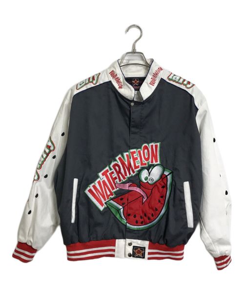 JH Design（ジェイエイチデザイン）JH Design (ジェイエイチデザイン) laffy taffy water melon ジャケット グレー×ホワイト サイズ:Lの古着・服飾アイテム