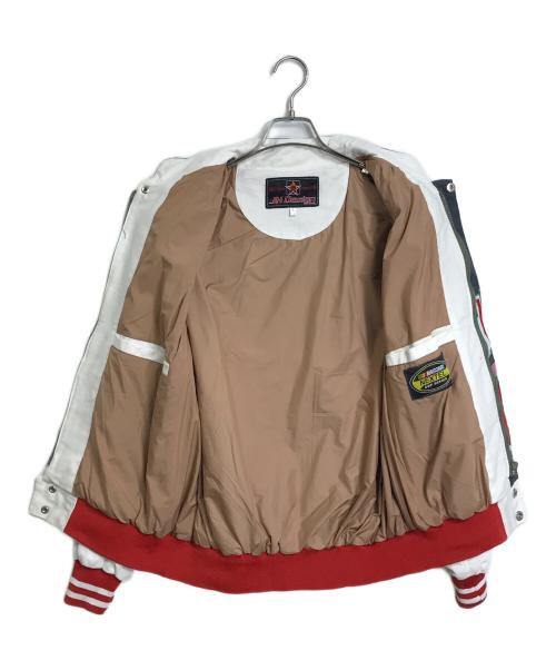 JH Design（ジェイエイチデザイン）JH Design (ジェイエイチデザイン) laffy taffy water melon ジャケット グレー×ホワイト サイズ:Lの古着・服飾アイテム