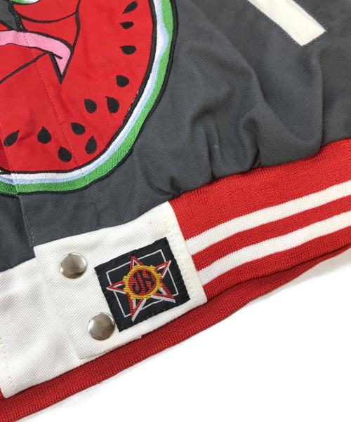 JH Design（ジェイエイチデザイン）JH Design (ジェイエイチデザイン) laffy taffy water melon ジャケット グレー×ホワイト サイズ:Lの古着・服飾アイテム