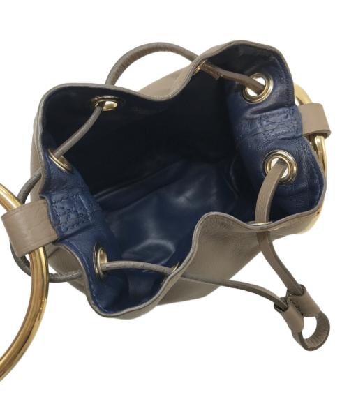 MAISON BOINET（メゾン ボワネ）MAISON BOINET (メゾン ボワネ) リングバッグ グレージュ サイズ:実寸参照の古着・服飾アイテム