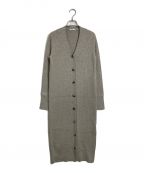 EVERYDAY I LIKE.エヴリデイ アイ ライク）の古着「リブ ロングカーディガン　ウールカーディガン　日本製」｜ベージュ