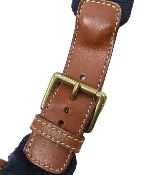 Felisi（フェリージ）Felisi (フェリージ) ナイロンボディバッグ　イタリア製 ネイビー×ブラウン サイズ:実寸参照の古着・服飾アイテム