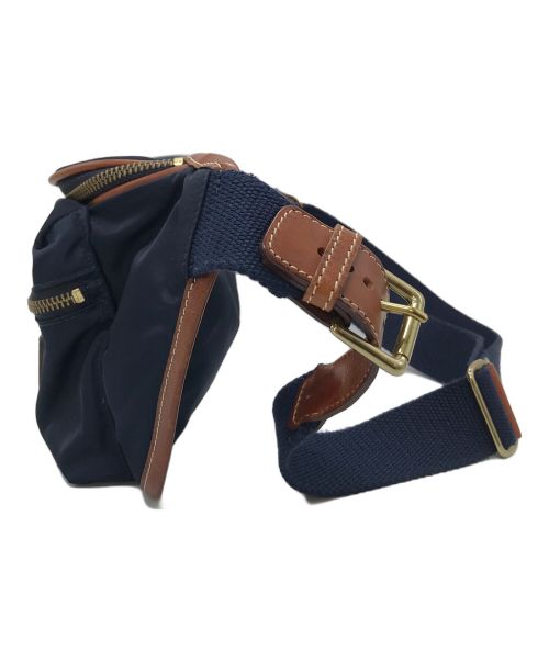 Felisi（フェリージ）Felisi (フェリージ) ナイロンボディバッグ　イタリア製 ネイビー×ブラウン サイズ:実寸参照の古着・服飾アイテム
