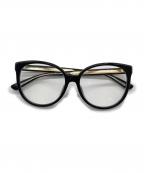 GUCCIグッチ）の古着「ウェリントン型インターロッキングG眼鏡 伊達眼鏡　度なし」｜ブラック