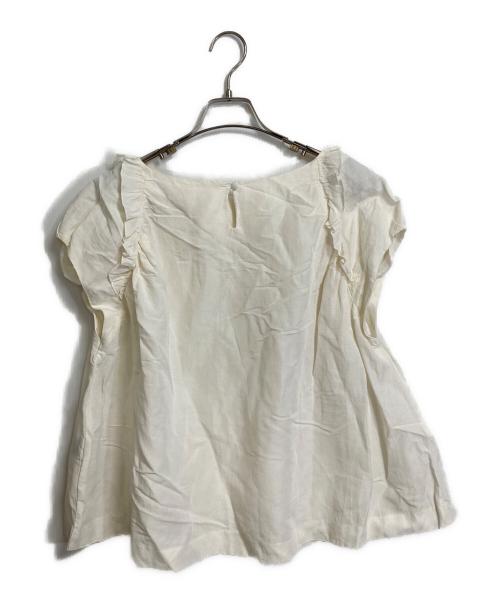 LANVIN en Bleu（ランバンオンブルー）LANVIN en Bleu (ランバンオンブルー) リネンブラウス ホワイト サイズ:Mの古着・服飾アイテム