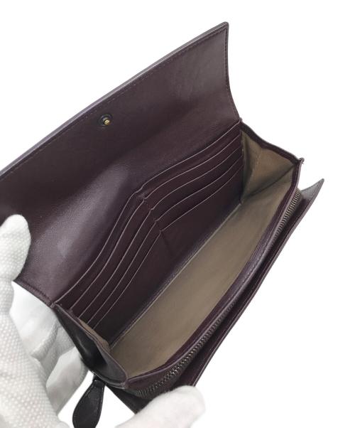 BOTTEGA VENETA（ボッテガベネタ）BOTTEGA VENETA (ボッテガベネタ) イントレチャート 長財布 パープル サイズ:実寸参照の古着・服飾アイテム