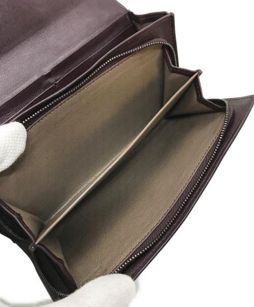 BOTTEGA VENETA（ボッテガベネタ）BOTTEGA VENETA (ボッテガベネタ) イントレチャート 長財布 パープル サイズ:実寸参照の古着・服飾アイテム