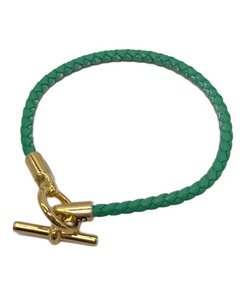 HERMES（エルメス）HERMES (エルメス) グレナンブレスレット ヴェールコミック グリーン サイズ:実寸参照の古着・服飾アイテム