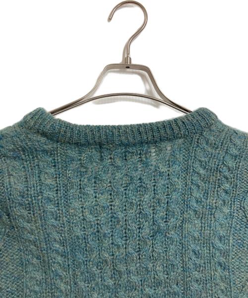 ARAN CRAFTS（アランクラフト）ARAN CRAFTS (アランクラフト) 【古着】フィッシャーマンニット　ウールニット　アイルランド製 グリーン サイズ:XLの古着・服飾アイテム