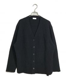 BALLSEY（ボールジィ）の古着「エクストラファインウールブークレー Vネックカーディガン」｜ブラック