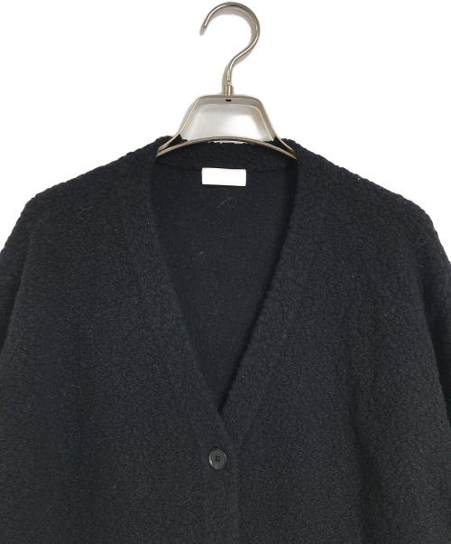 BALLSEY（ボールジィ）BALLSEY (ボールジィ) エクストラファインウールブークレー Vネックカーディガン ブラック サイズ:Sの古着・服飾アイテム