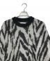 MAISON SPECIAL (メゾンスペシャル) ゼブラプライムオーバークルーネックモヘアニットプルオーバー ブラック×グレー サイズ:2：5000円