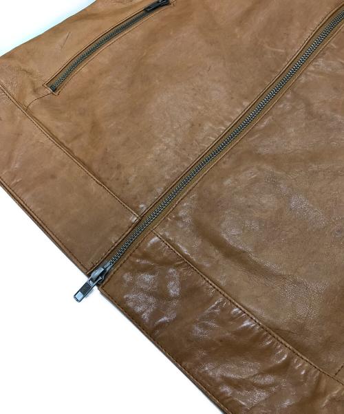 Wind Armor（ウィンドアーマー）Wind Armor (ウィンドアーマー) レザージャケット ブラウン サイズ:Mの古着・服飾アイテム