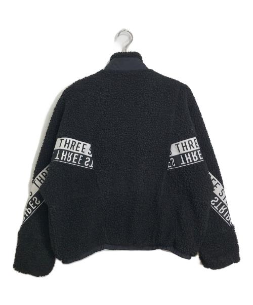 adidas（アディダス）adidas (アディダス) ビッグシルエット ボアジャケット ブラック サイズ:Sの古着・服飾アイテム